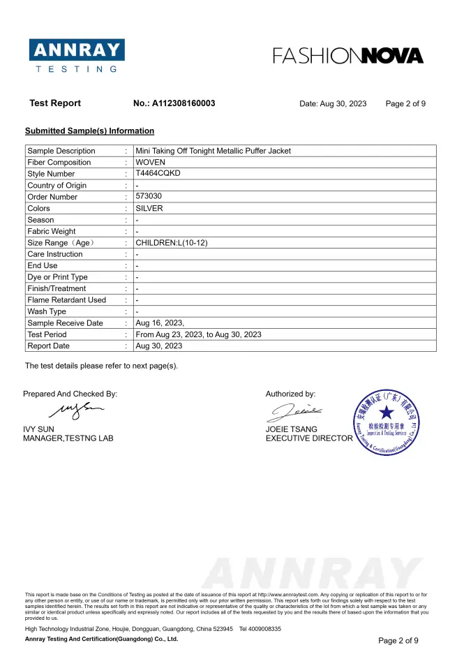 Certificate Testing Report