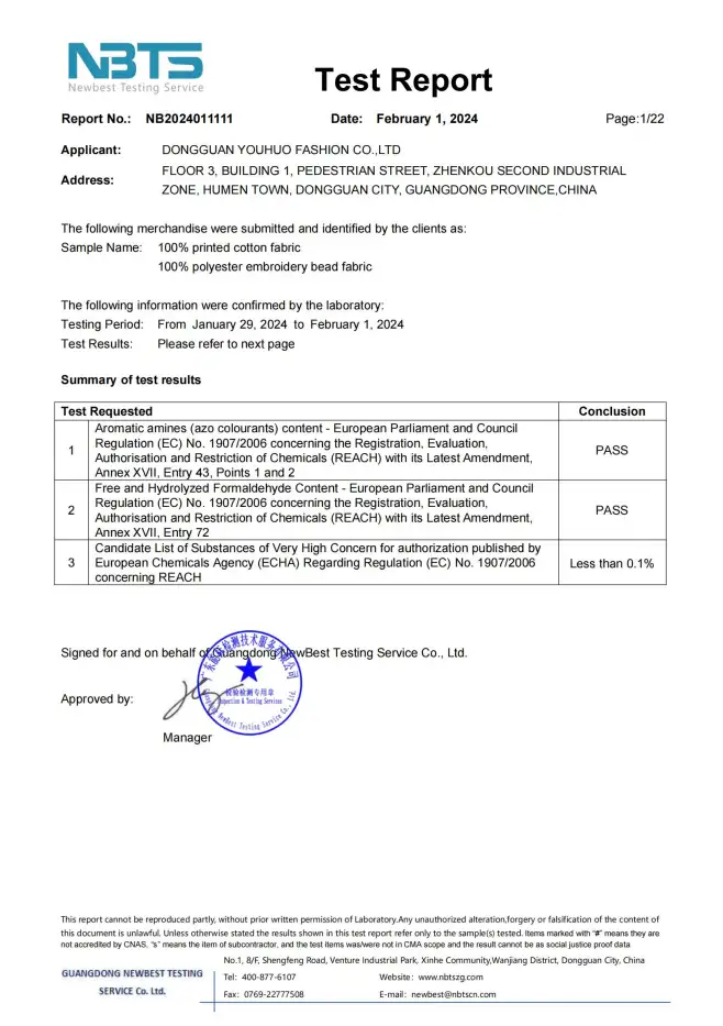 Fabric Testing Report