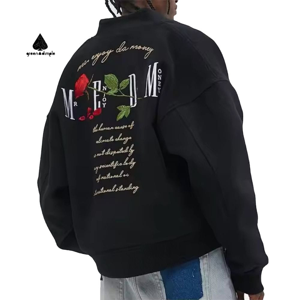 custom wool varsity jacket back view plain design bomber style