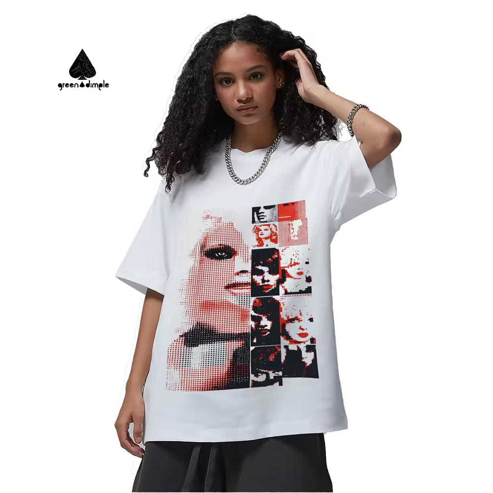 custom oversized cotton graphic t-shirt women streetwear print design
