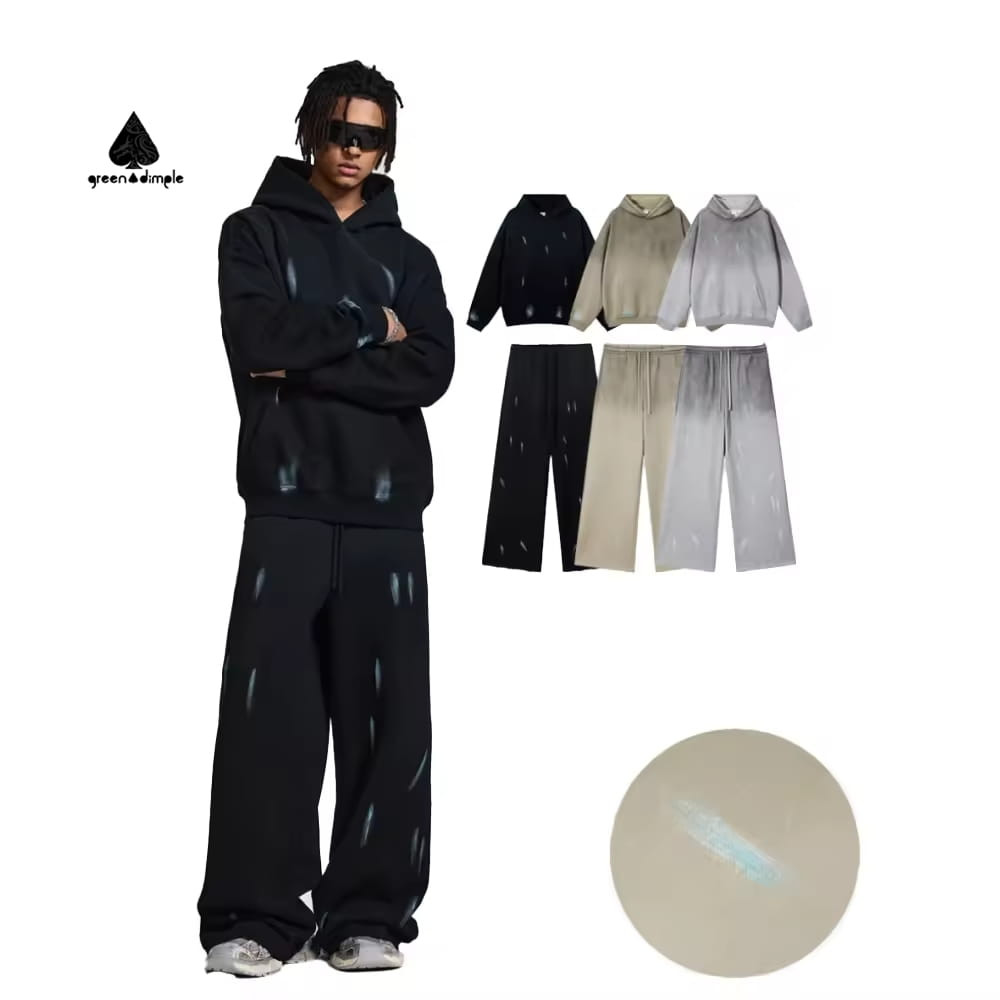 oversized fit heavyweight hoodie jogger set silhouette streetwear